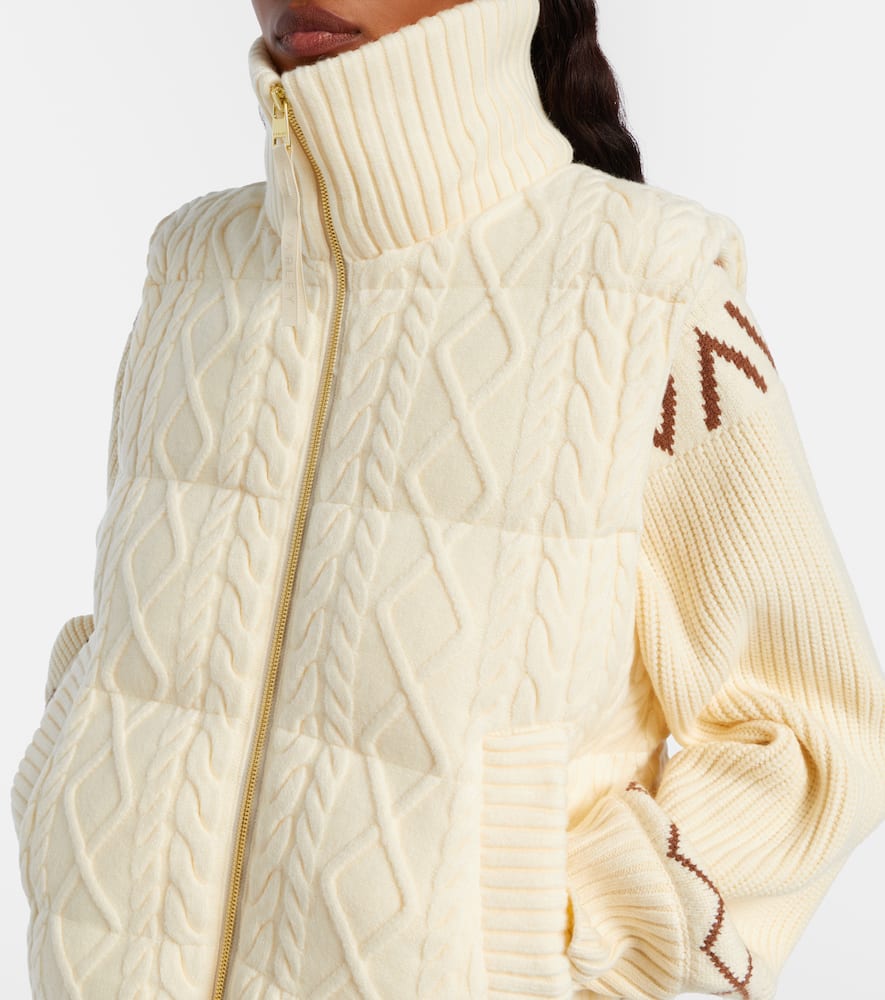 Irina cable-knit puffer vest