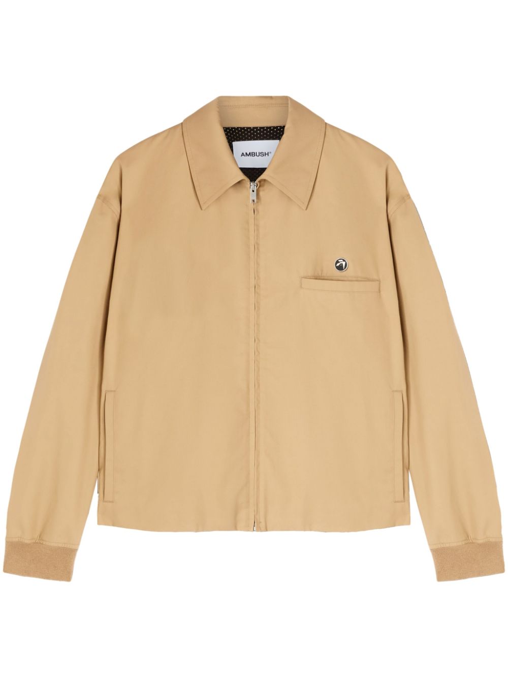 Striped cotton jacket - Brown