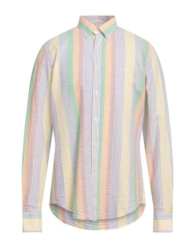 Man Shirt Yellow Size M Cotton, Elastane