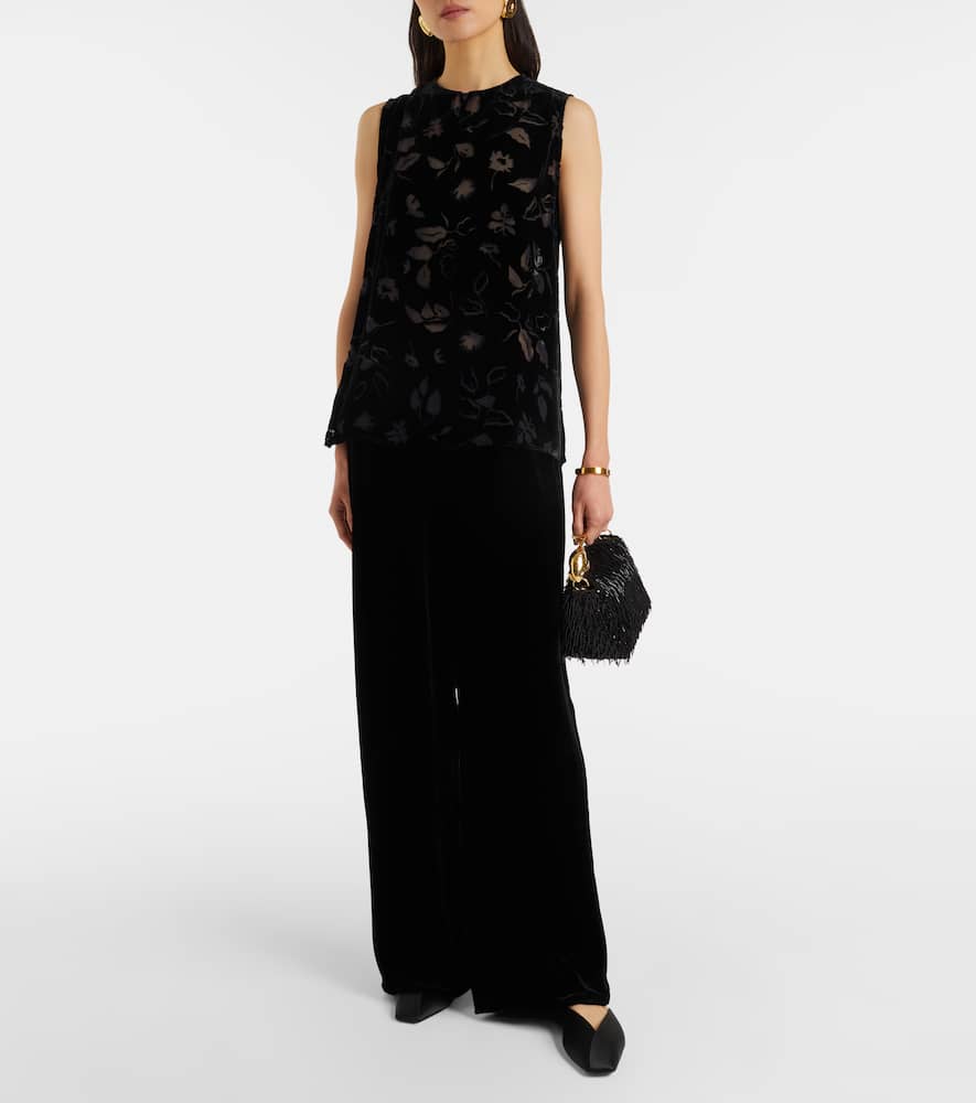Trento devoré velvet top