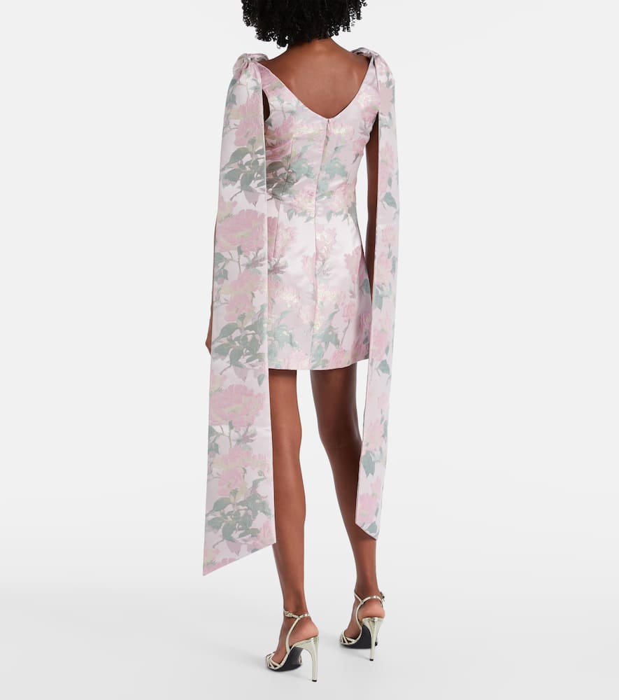 Gita floral brocade minidress
