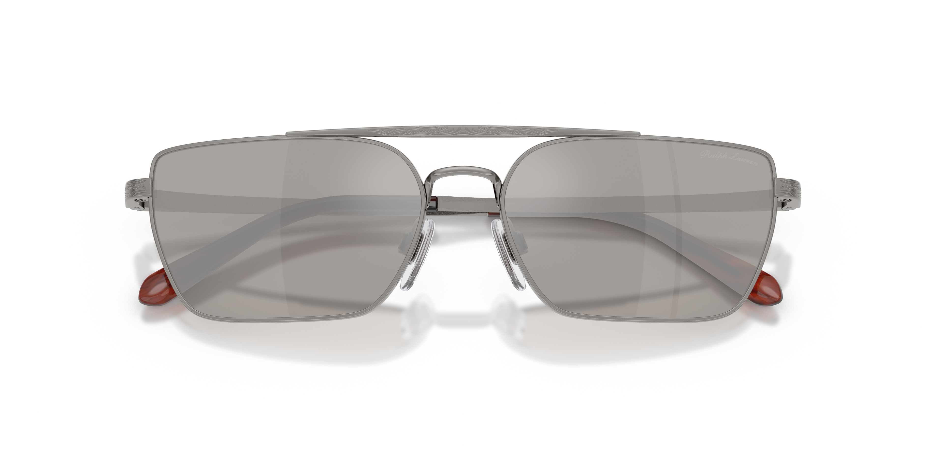 Ralph Lauren Donna Ralph Lauren RL7092 90026G Occhiali da sole Metallo Grigio Squadrata Specchiate
