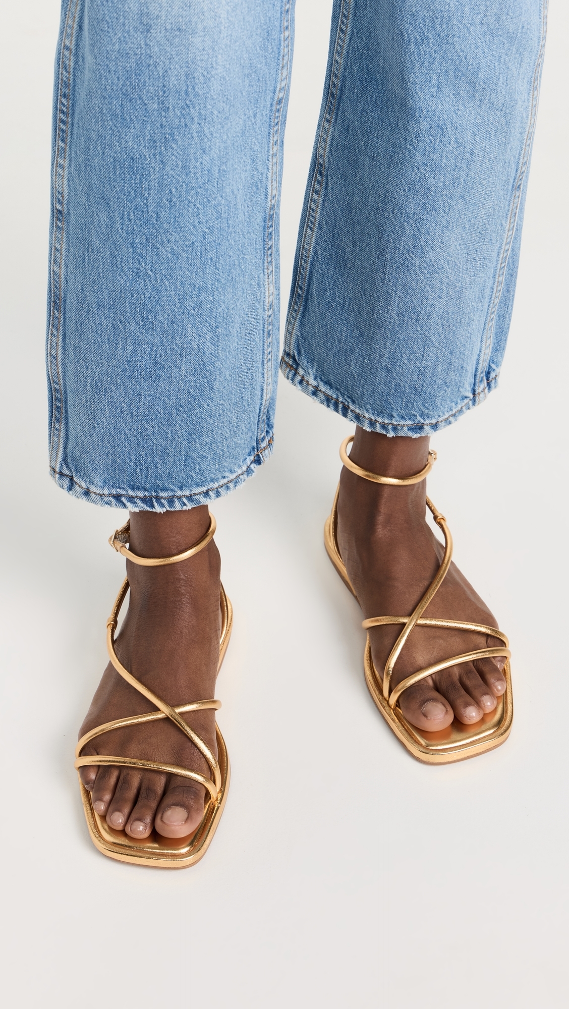 Noor Strappy Sandals Gold