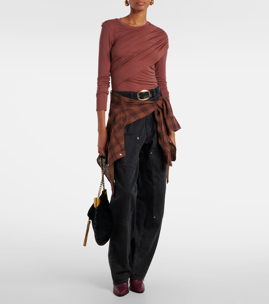 Dressi draped jersey top