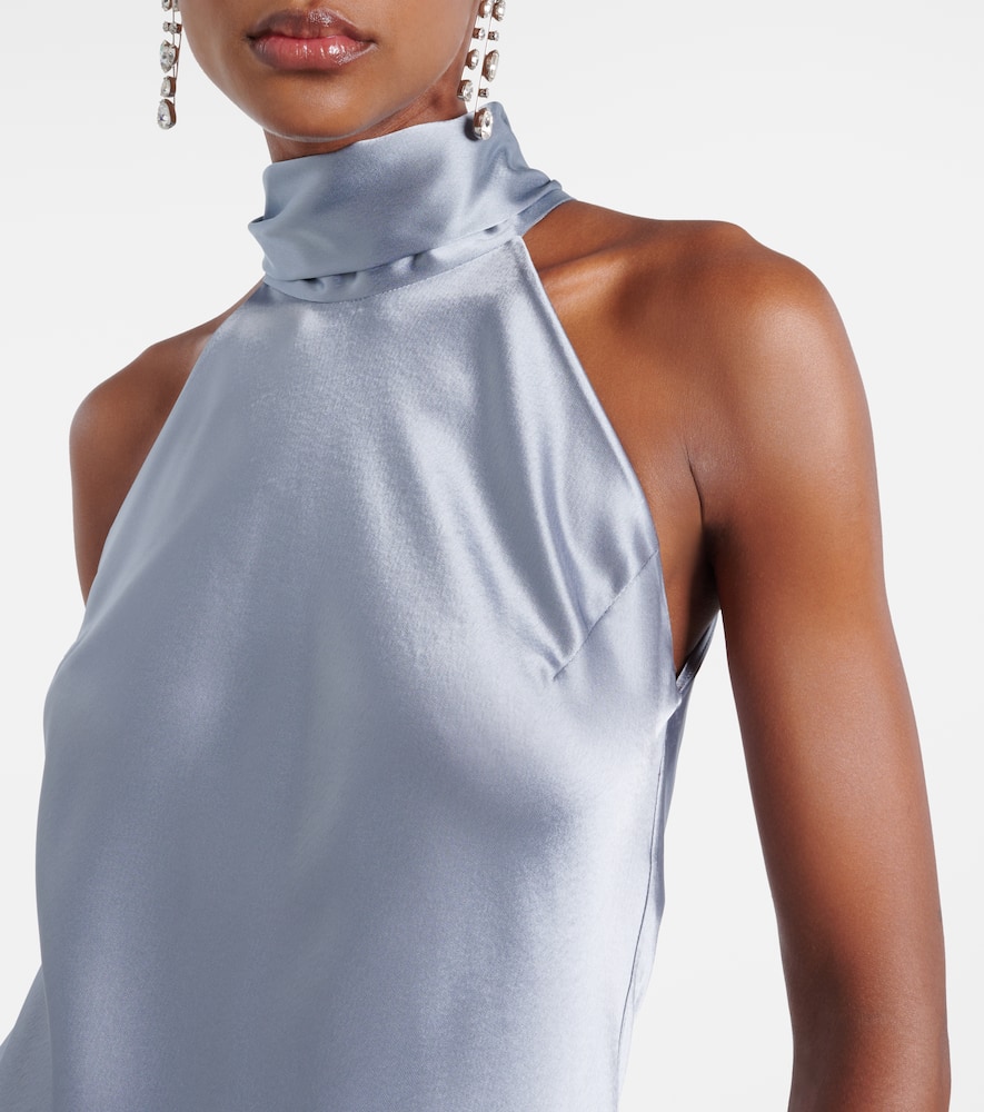 Sienna halterneck satin gown