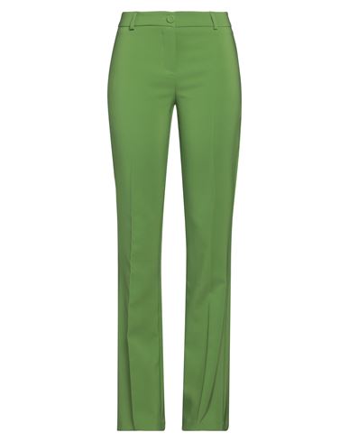 Woman Pants Green Size S Polyester, Elastane