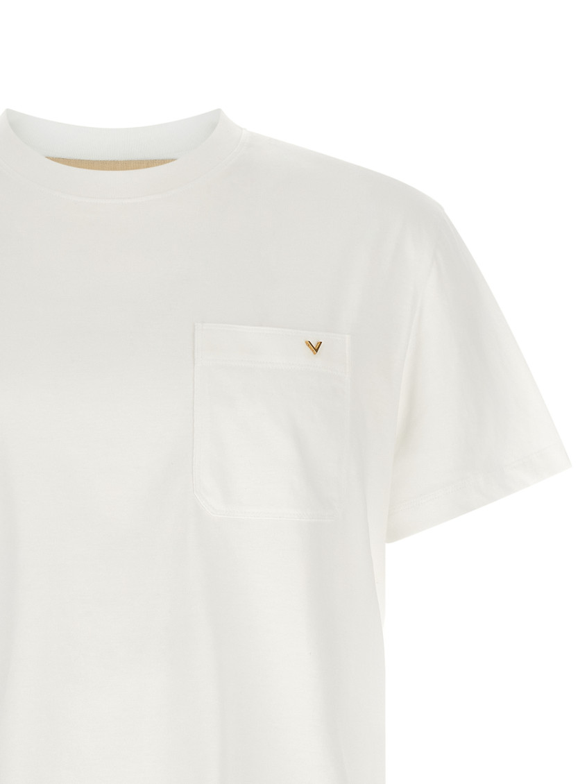 White Solid Crew Neck T-Shirt