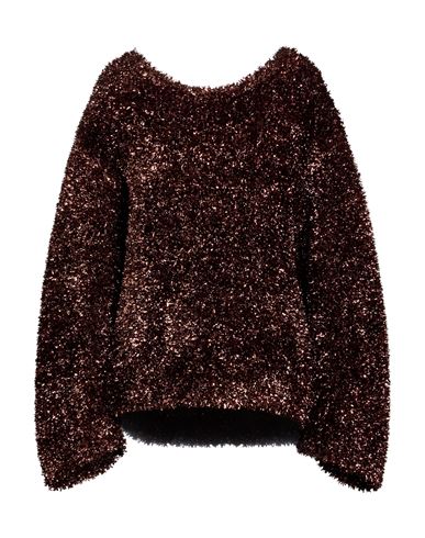Woman Sweater Bronze Size XS Virgin Wool, Metallic fiber, Polyamide