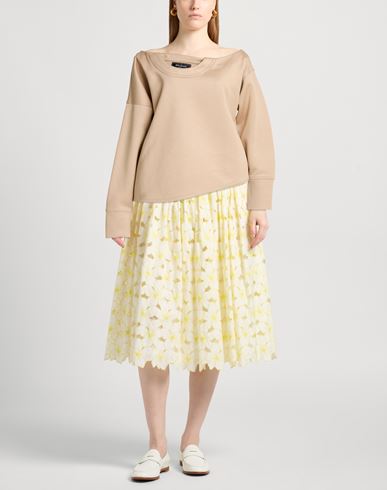 Woman Sweatshirt Sand Size 10 Cotton, Polyamide
