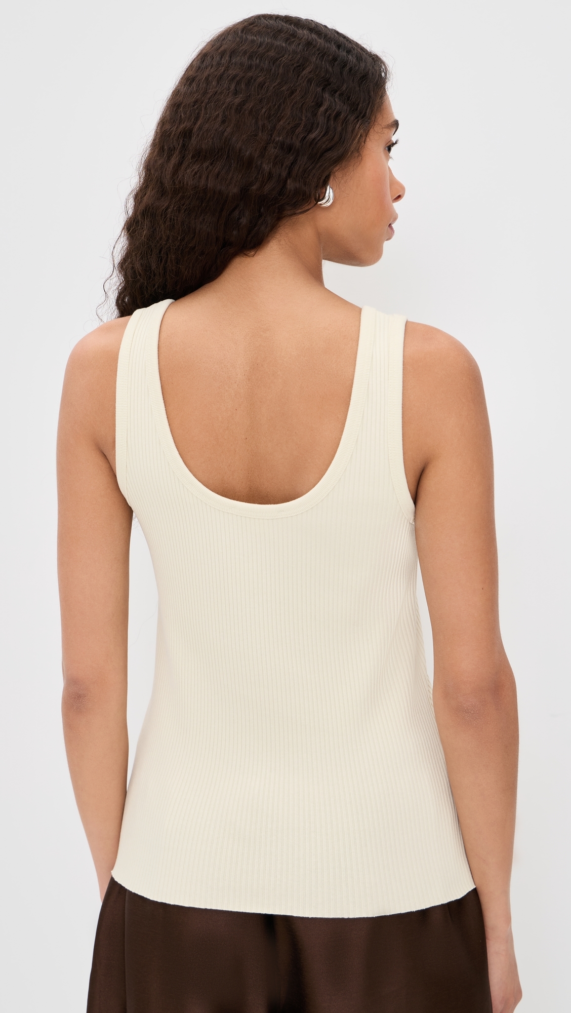 Rib Henley Tank Sun Ivory