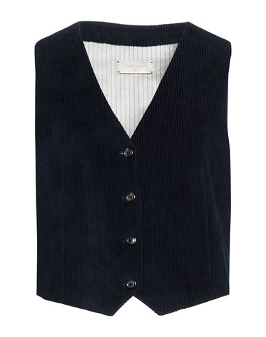 Woman Tailored Vest Midnight blue Size 10 Cotton, Polyester