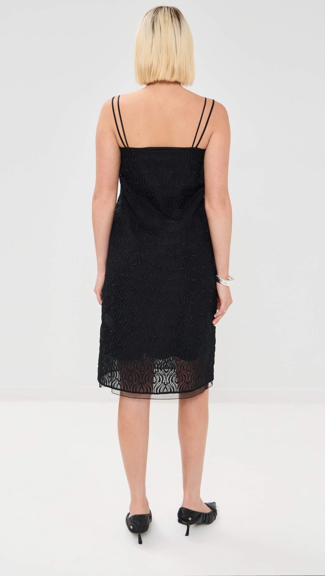 Embroidered Dress Black