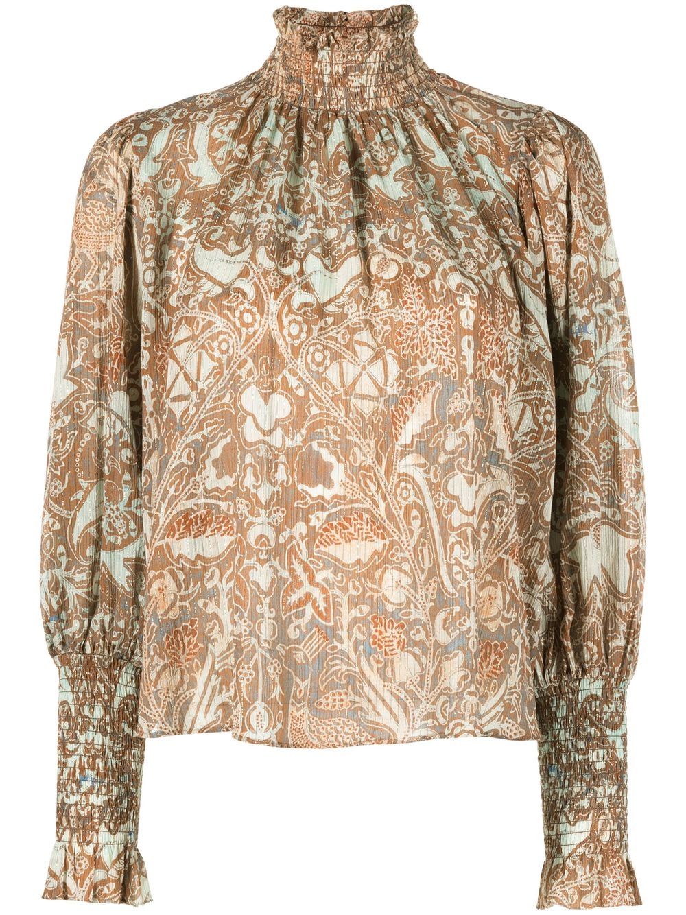 Floral-print blouse - Neutrals