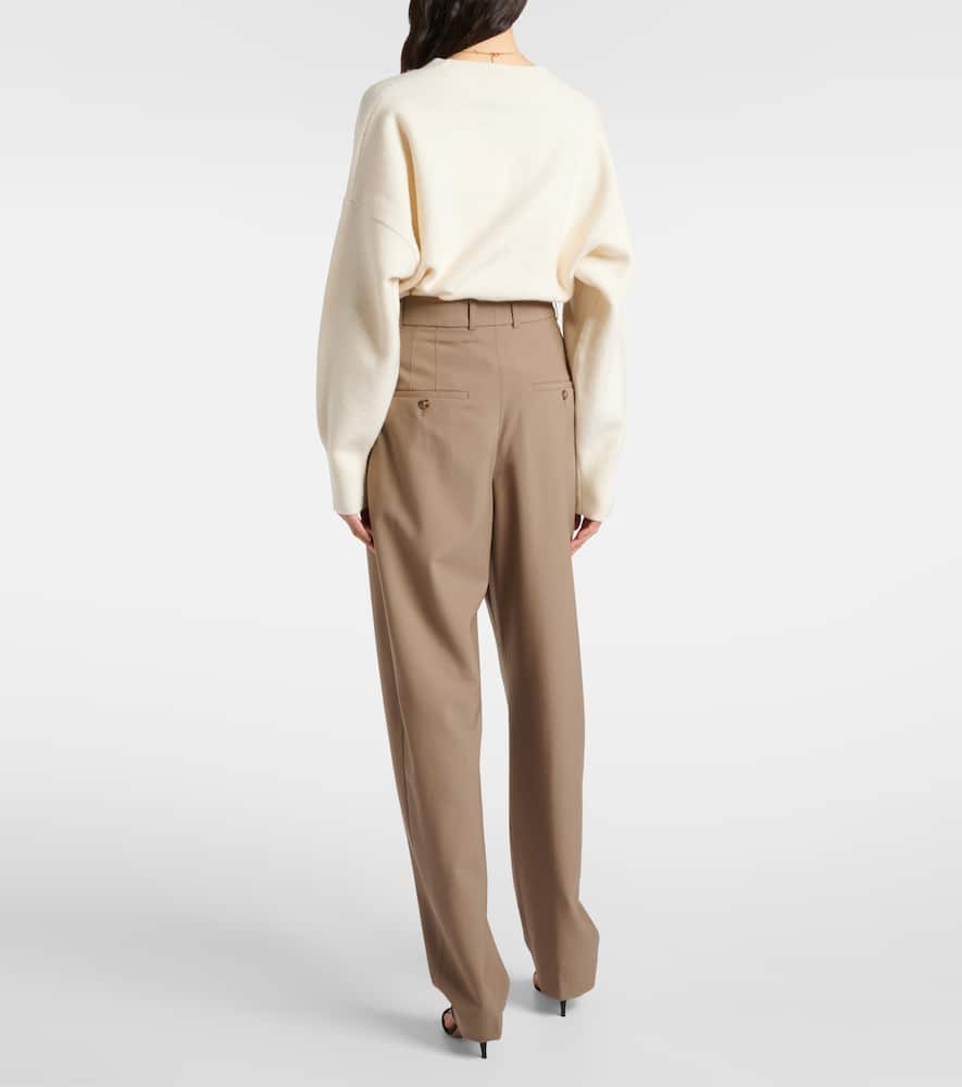 Róhe High-rise virgin wool barrel-leg pants
