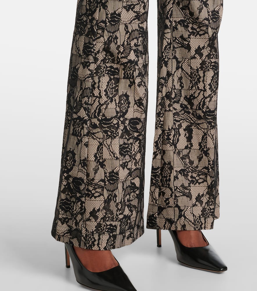 Tokyo patchwork lace flared pants