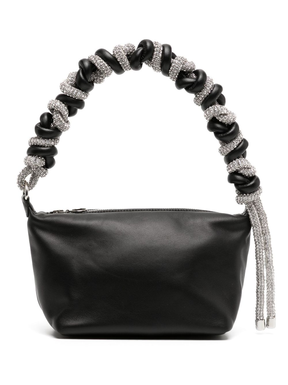 Crystal-embellished shoulder bag - Black