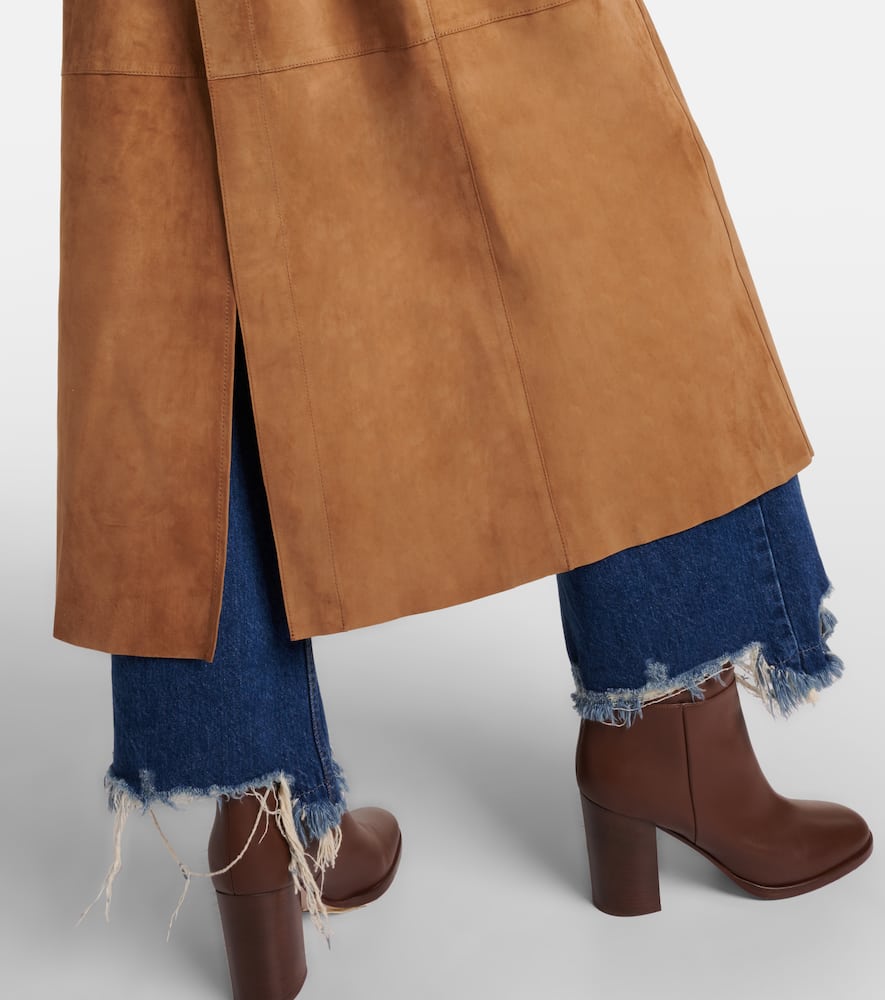 Tate suede trench coat