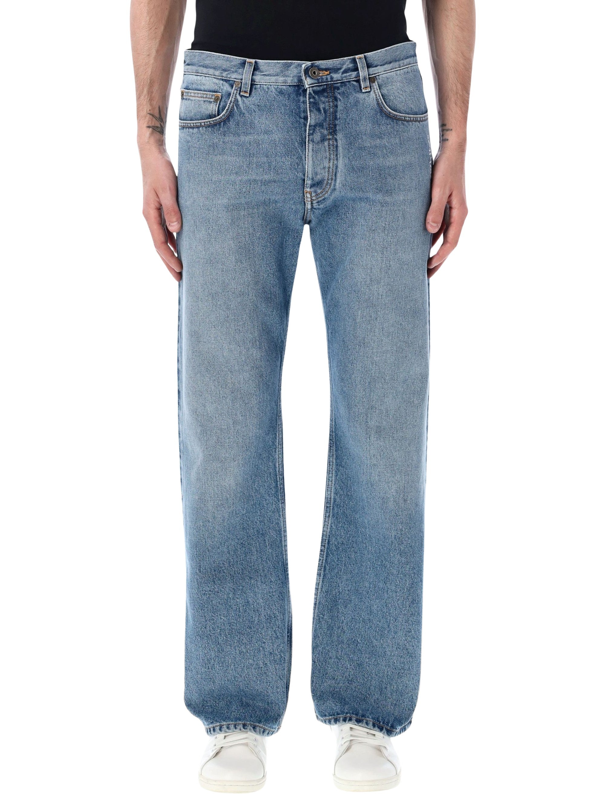 Slim-Fit Classic Jeans with Distinctive Graphics - Size 32