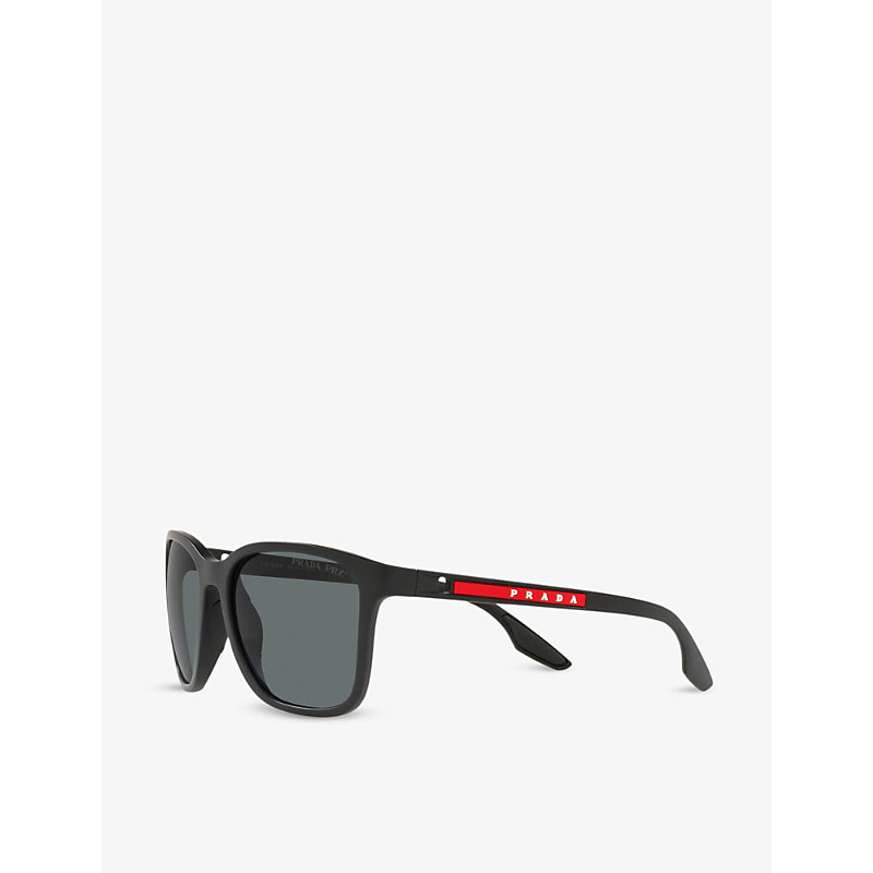 Womens Black PS 02WS Square-frame Acetate Sunglasses