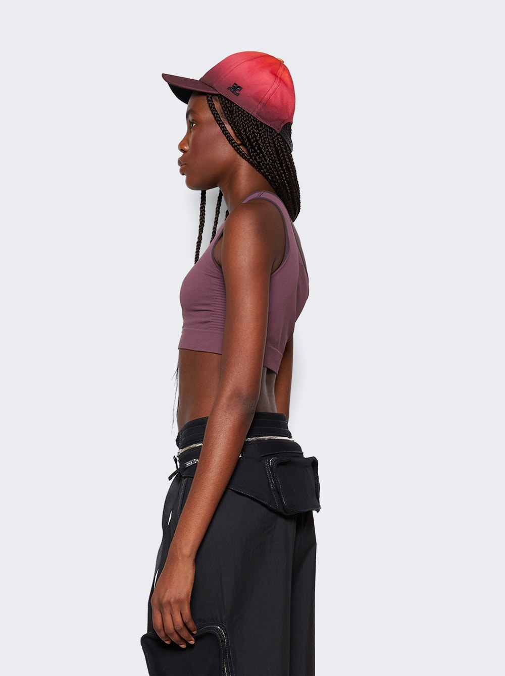 Athena one-shoulder cropped top - Green