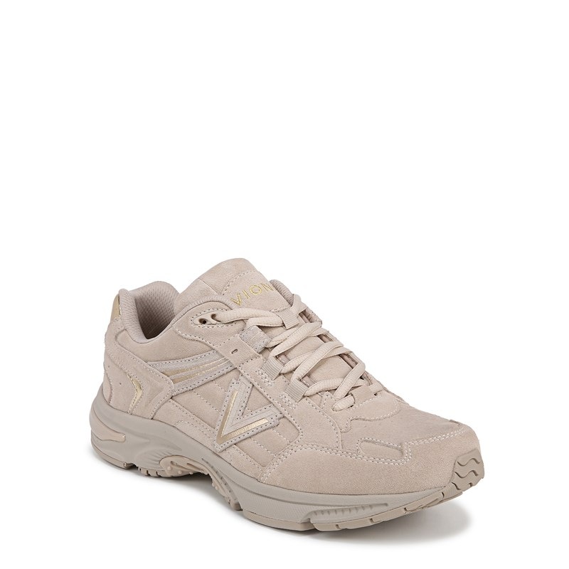 Women's 23walk 2.0 Classic Sneakers (Oatmeal Beige & Gold Leather)