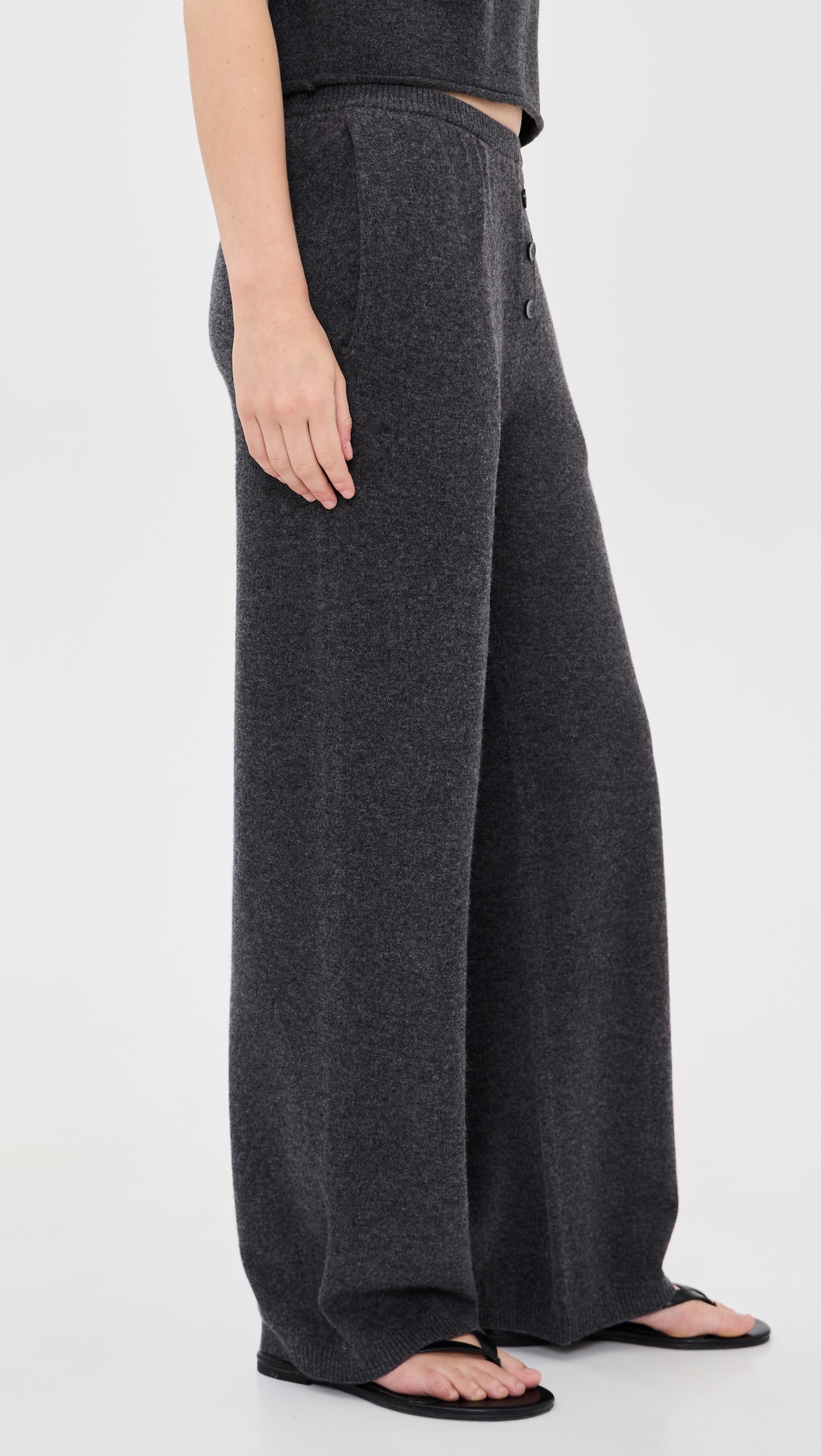 Kayla Cashmere Pants Charcoal
