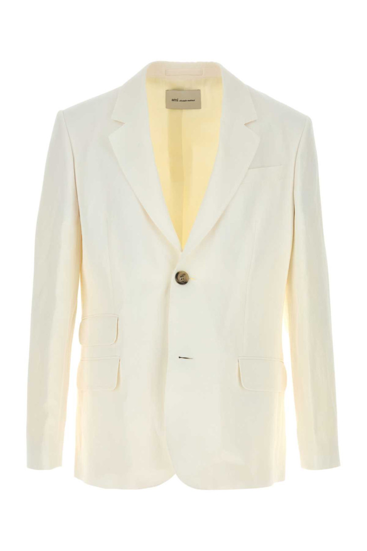 Ami Paris - viscose blend tailored blazer notch lape
