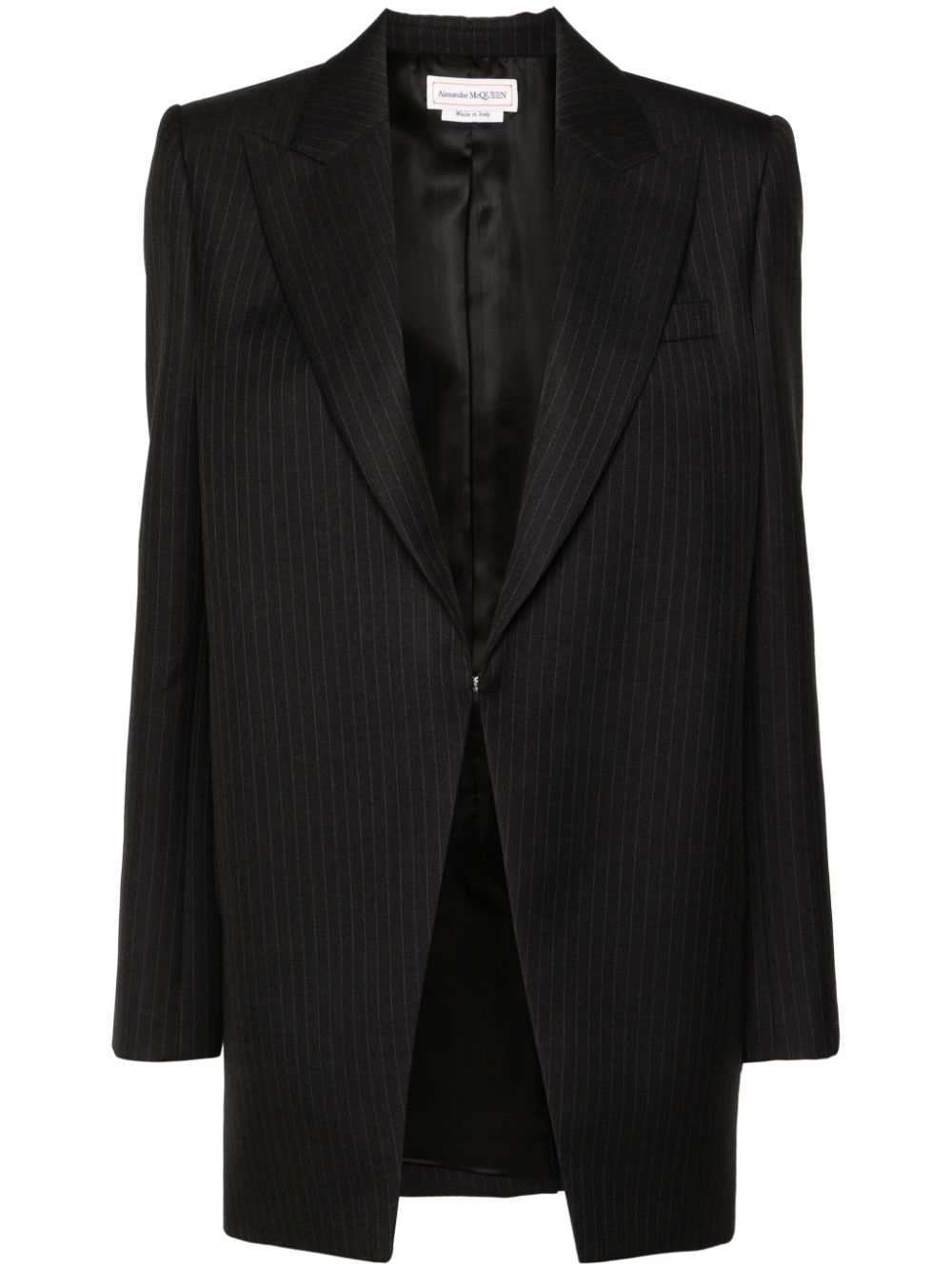 Pinstripe pattern blazer - Grey