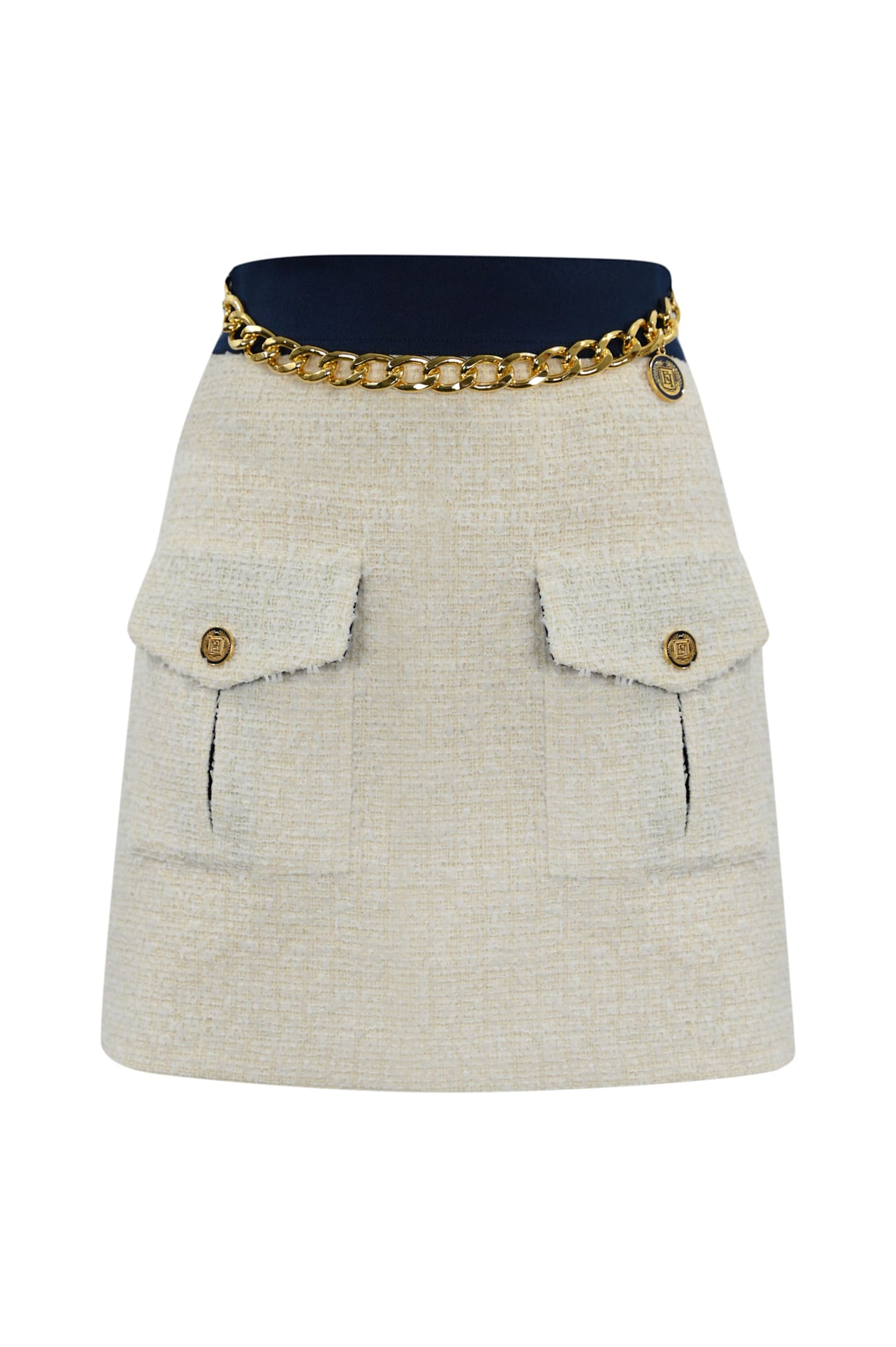 Tweed Skirt With Pockets