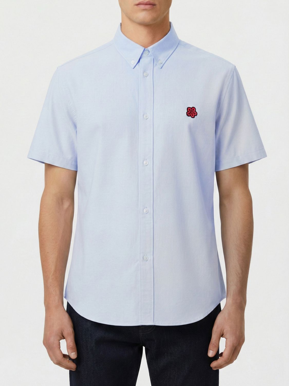 Shirt Men color Gnawed Blue