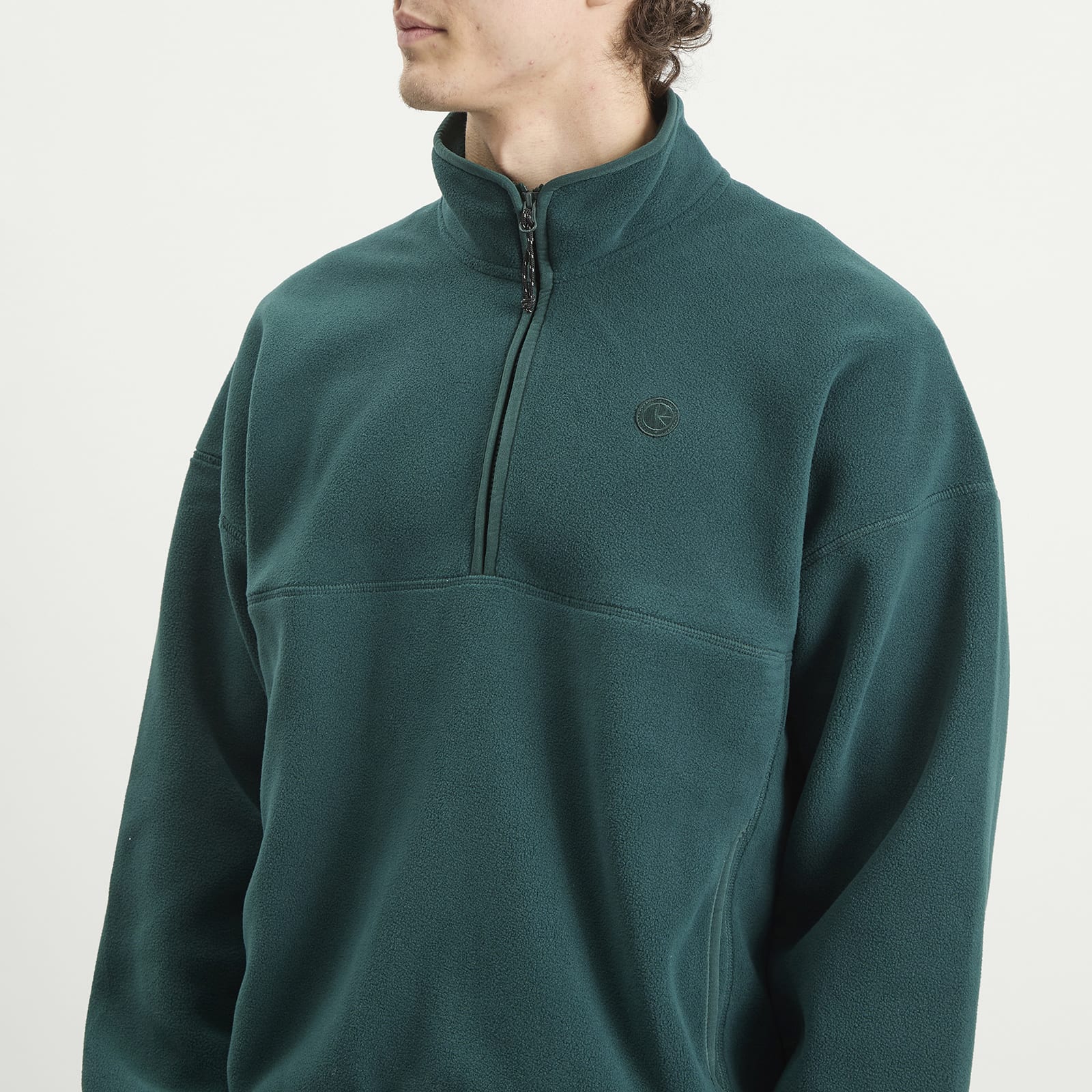 Men's Ivan Half Zip Fleece Sweatshirt Dark Emerald