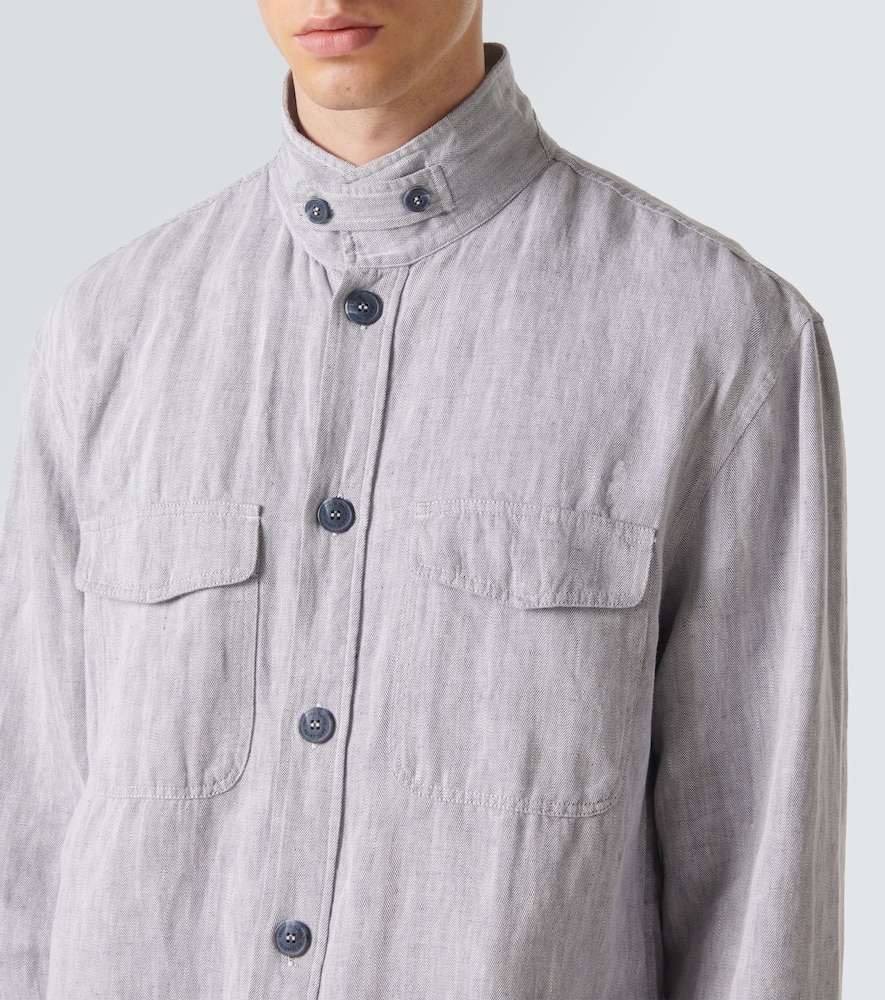 Nuno cotton and linen overshirt