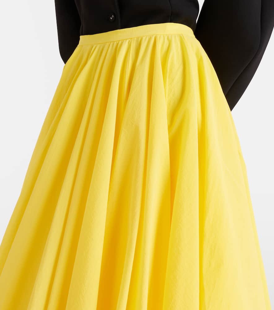 Paysan asymmetric cotton-blend midi skirt