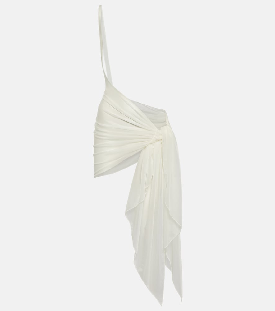 Draped jersey beach cover-up