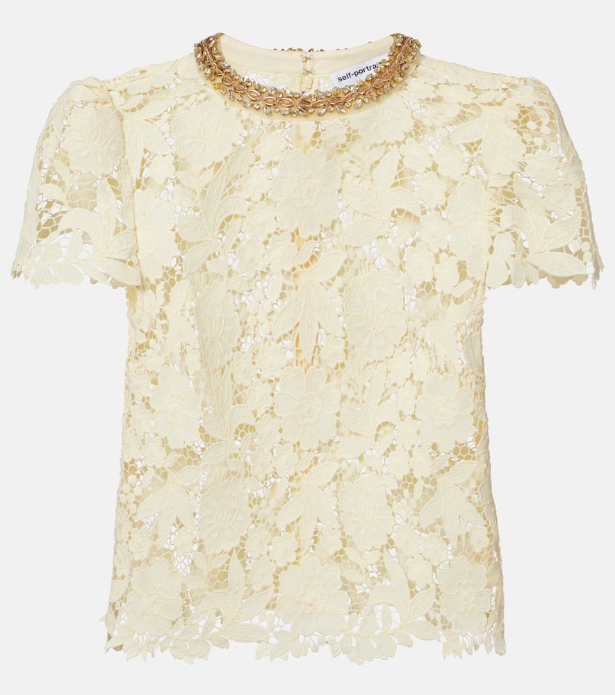 Embellished lace top
