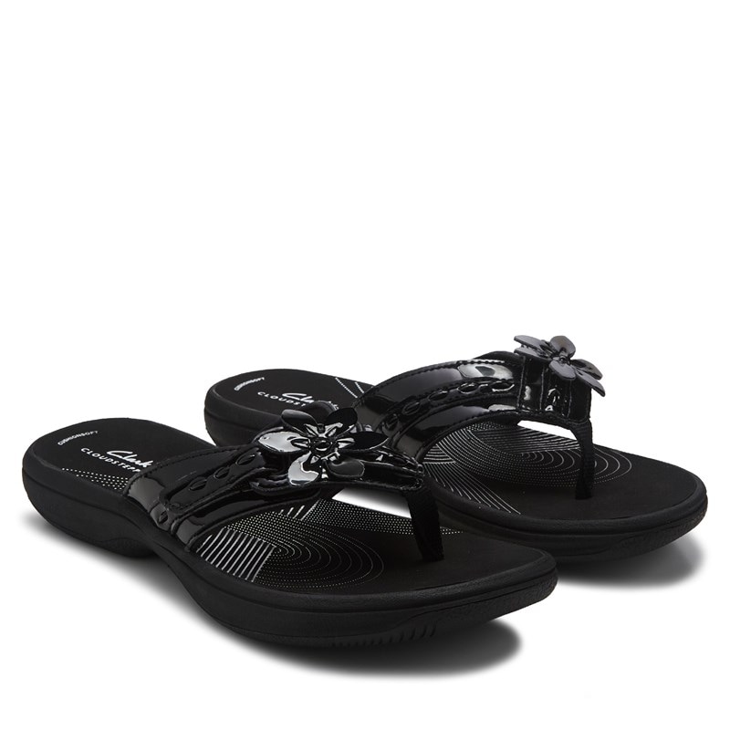 Women's Breeze Opal Cloudsteppers Flip Flop Sandals (Black Paton)
