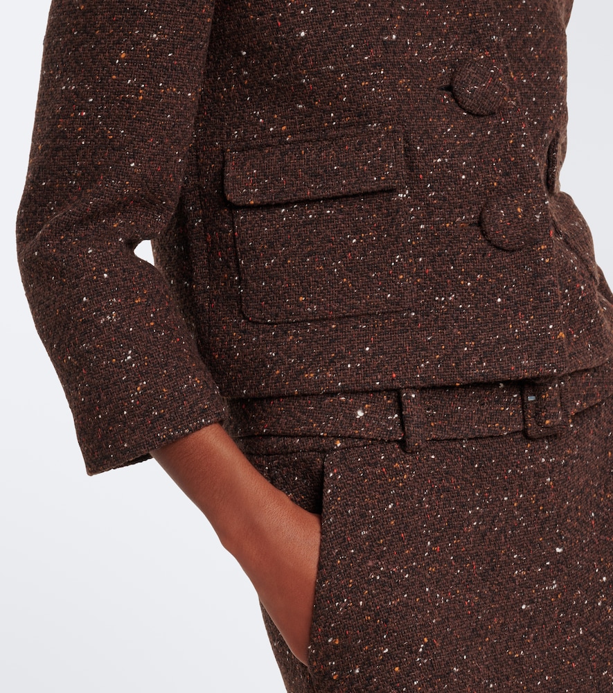 Wool-blend cropped jacket