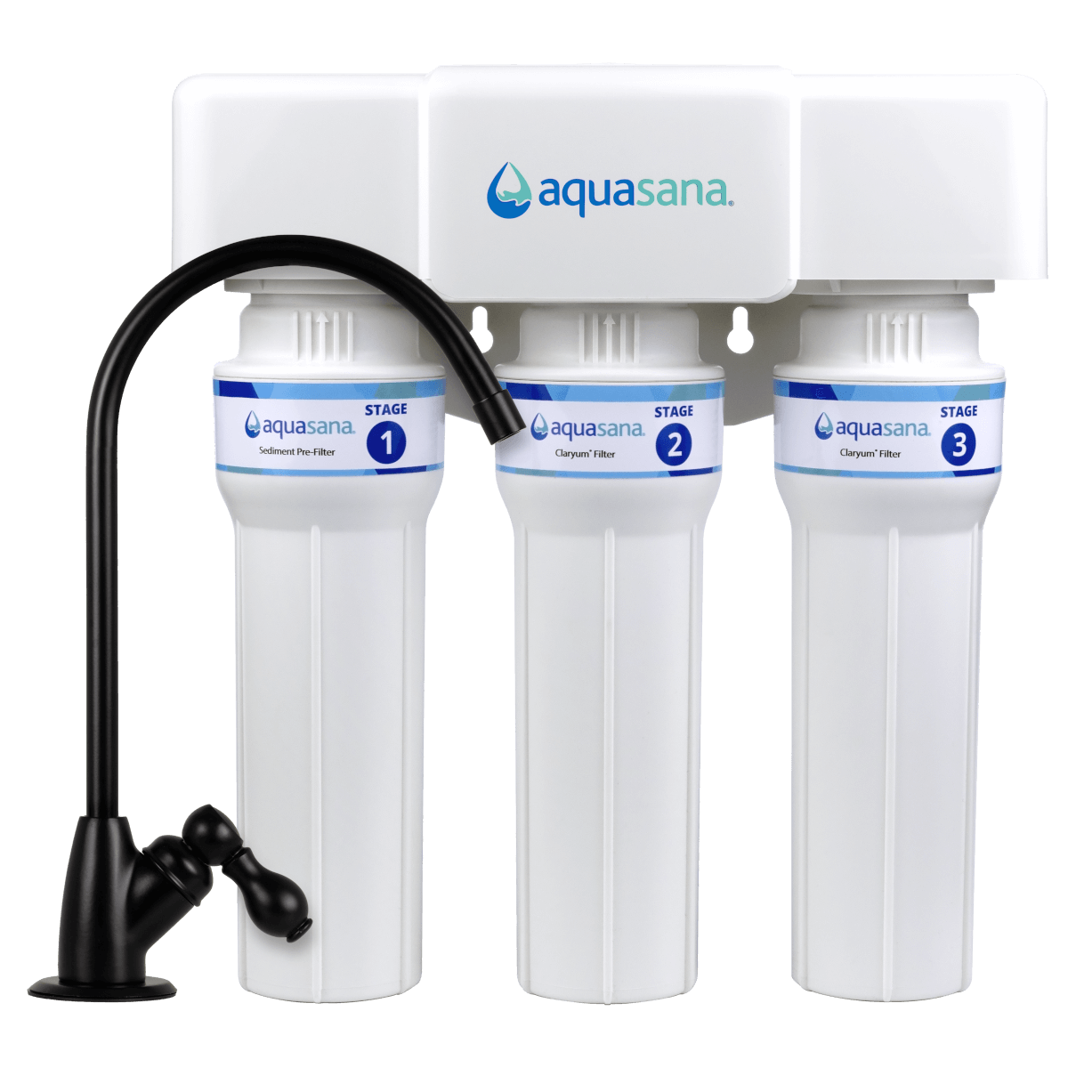 3-Stage Fast Flow Rate Under Sink Water Filter 15X Stronger Filtration Reduces 78 Contaminants Certified to NSF/ANSI 42, 53 & 401 Matte Black