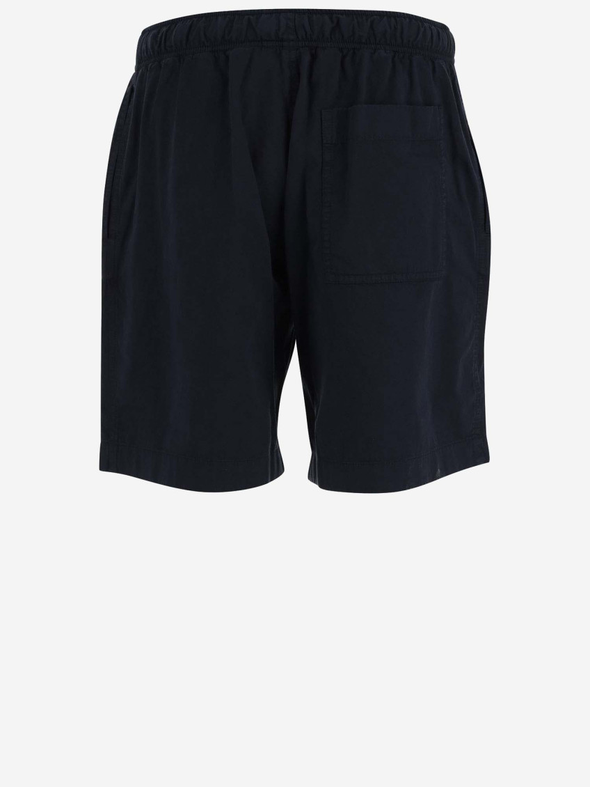 Logo-print cotton shorts - Blue