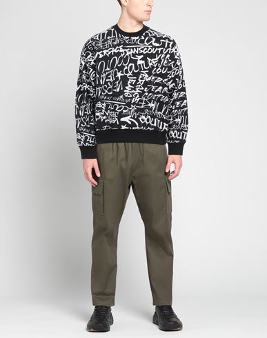 Man Sweatshirt Black Size M Cotton, Elastane