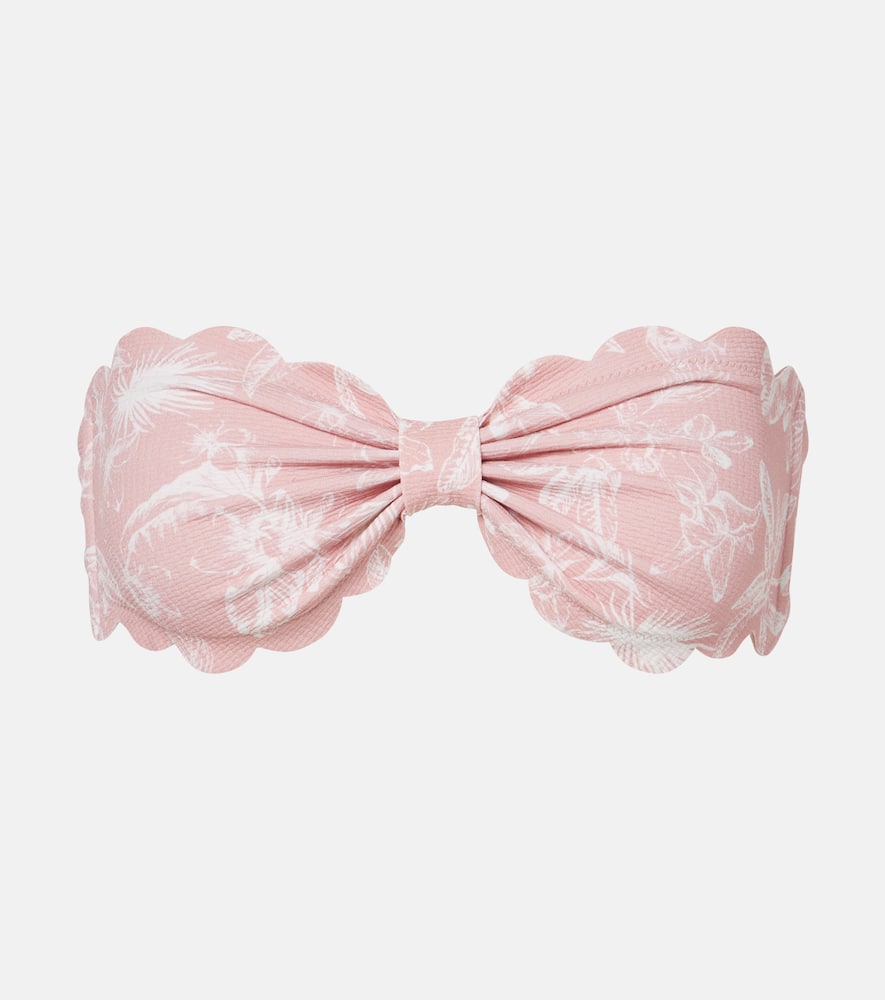 Antibes floral bandeau bikini top