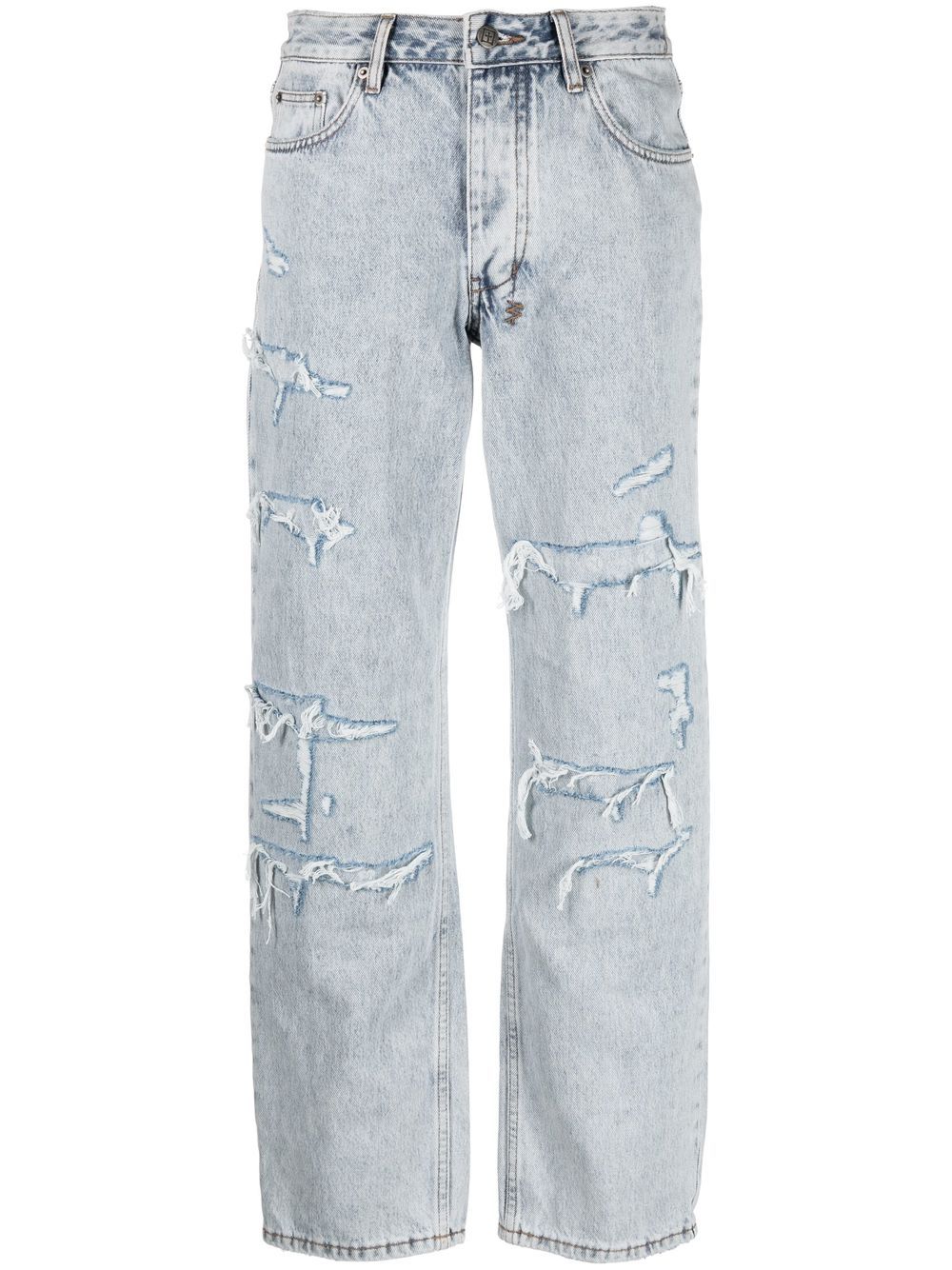 Brooklyn Muse Repair straight-leg jeans - Blue