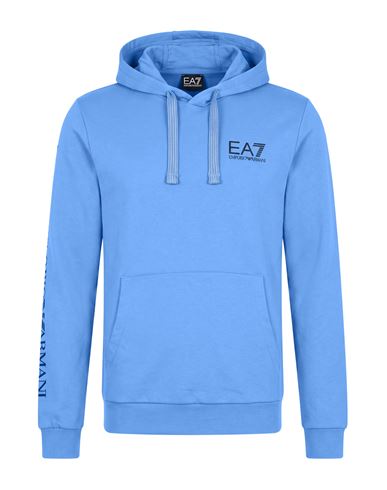 Man Sweatshirt Sky blue Size XL Cotton