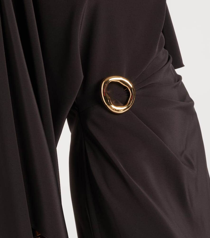 Joya satin twill midi dress