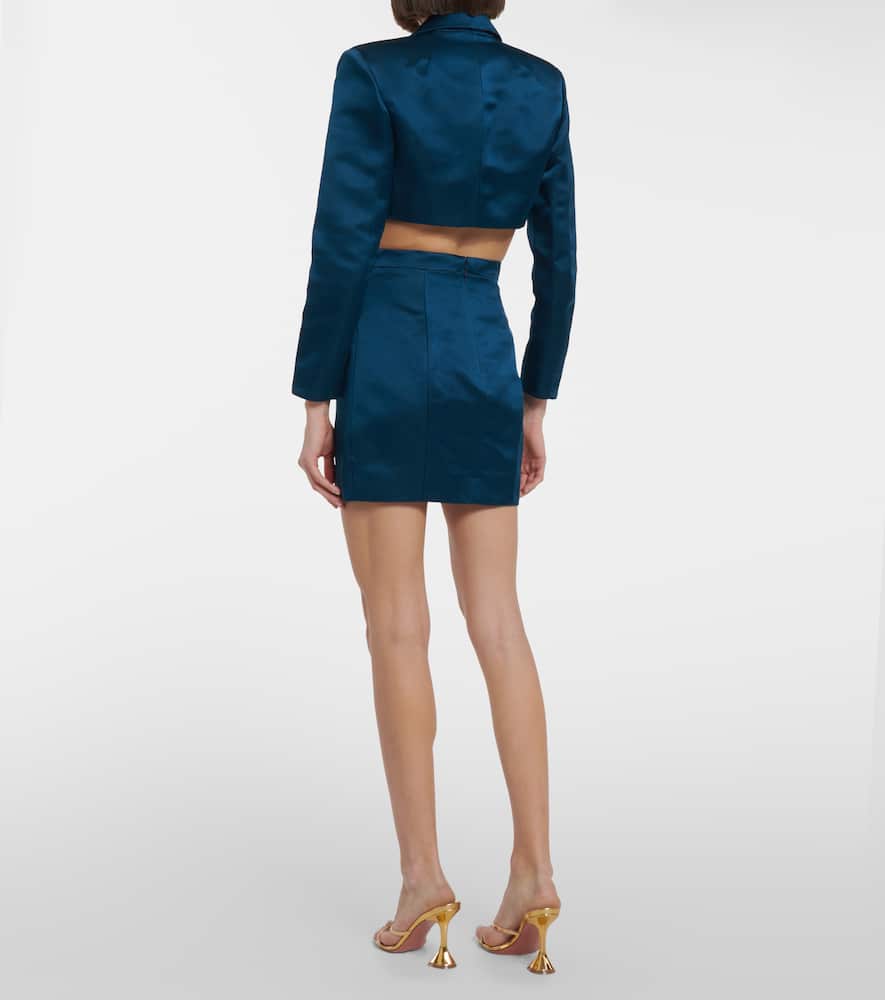 Silk miniskirt with Swarovski crystals