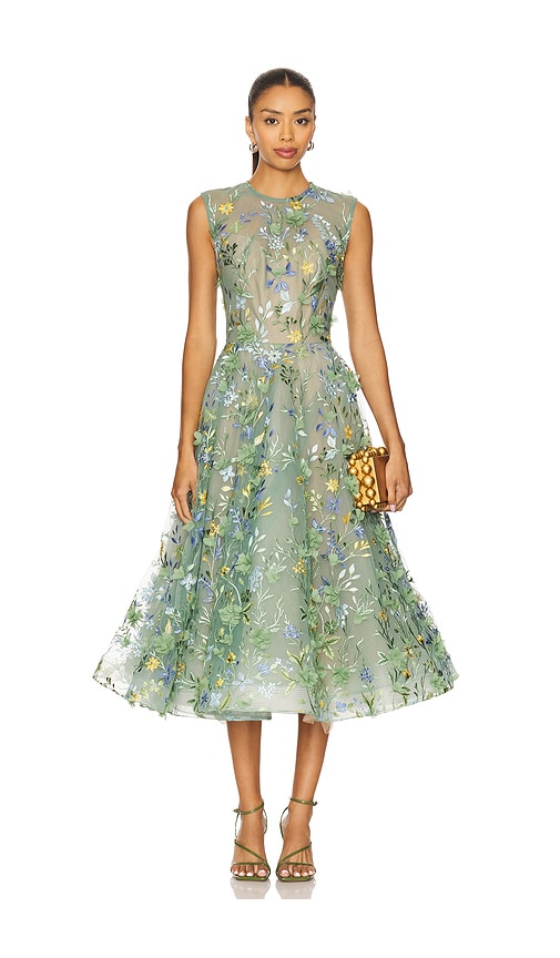Bronx Banco Saba Floral Midi Dress in Sage. - M also in L