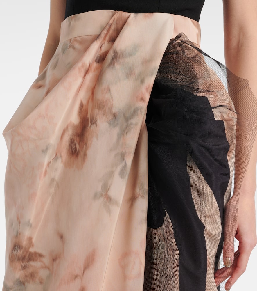 Draped maxi skirt