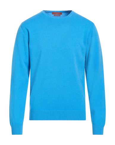 Man Sweater Azure Size L Wool, Cashmere