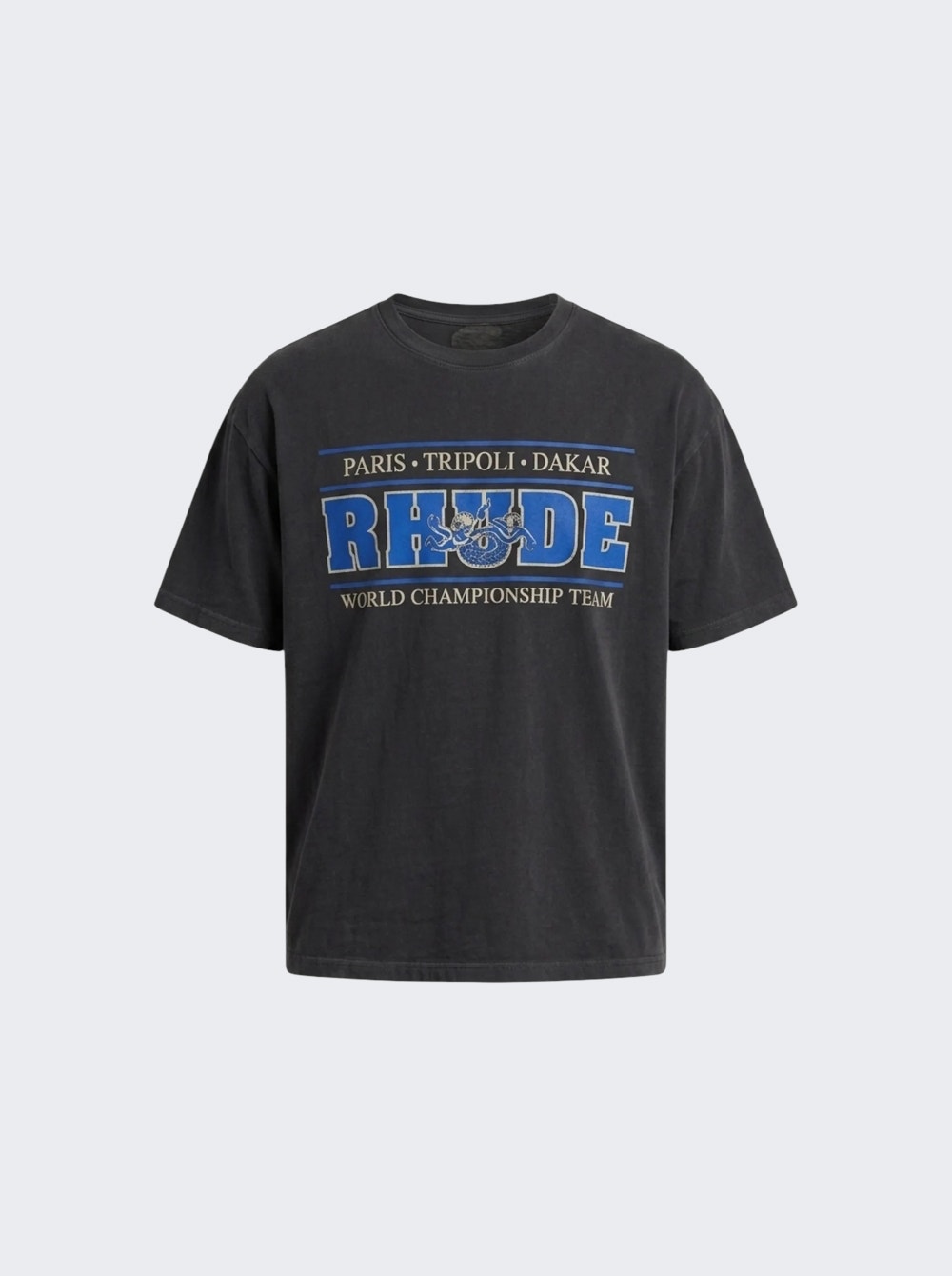 Rhude Chrono Tee in Vintage Black & Blue - Black. S also in M, L, XL/1X, XXL/2X
