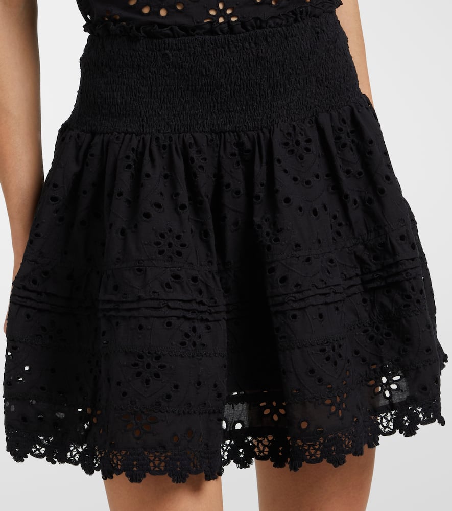 Galia broderie anglaise cotton miniskirt